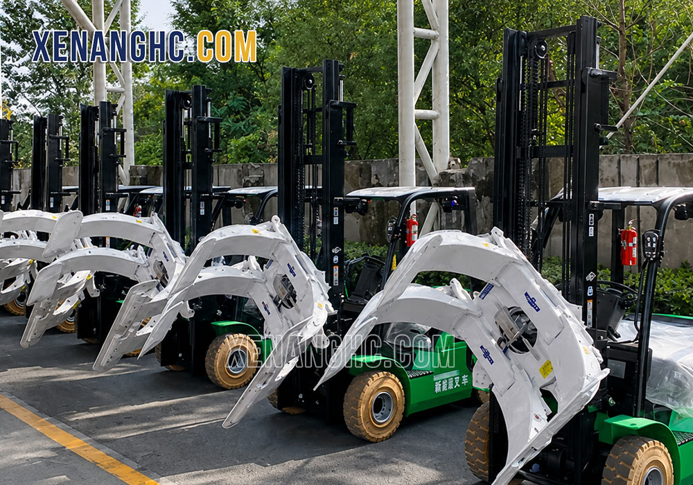Bộ công tác kẹp tròn gắn trên một loạt xe nâng Hangcha