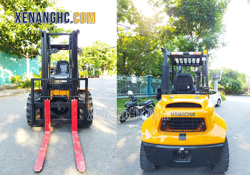 Xe nâng địa hình 3 tấn dầu Hangcha chính hãng