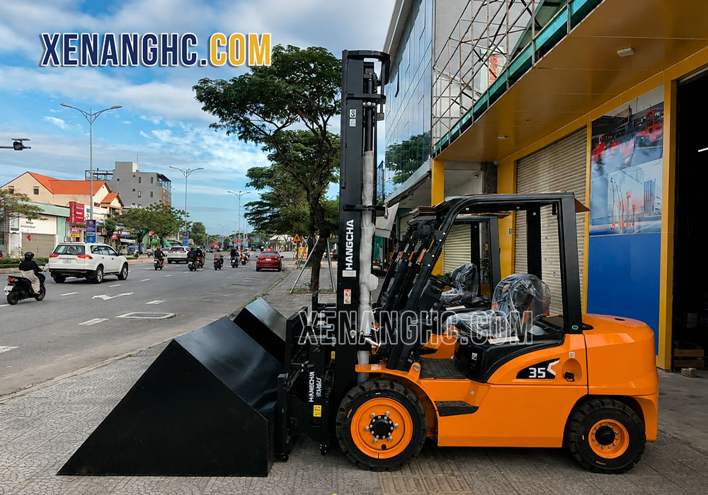 Xe nâng gầu xúc chính hãng Hangcha