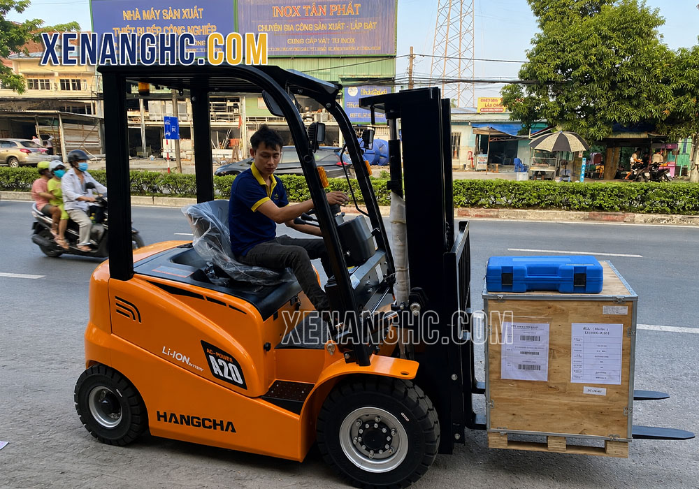 Xe nâng điện 2 tấn pin lithium chính hãng Hangcha
