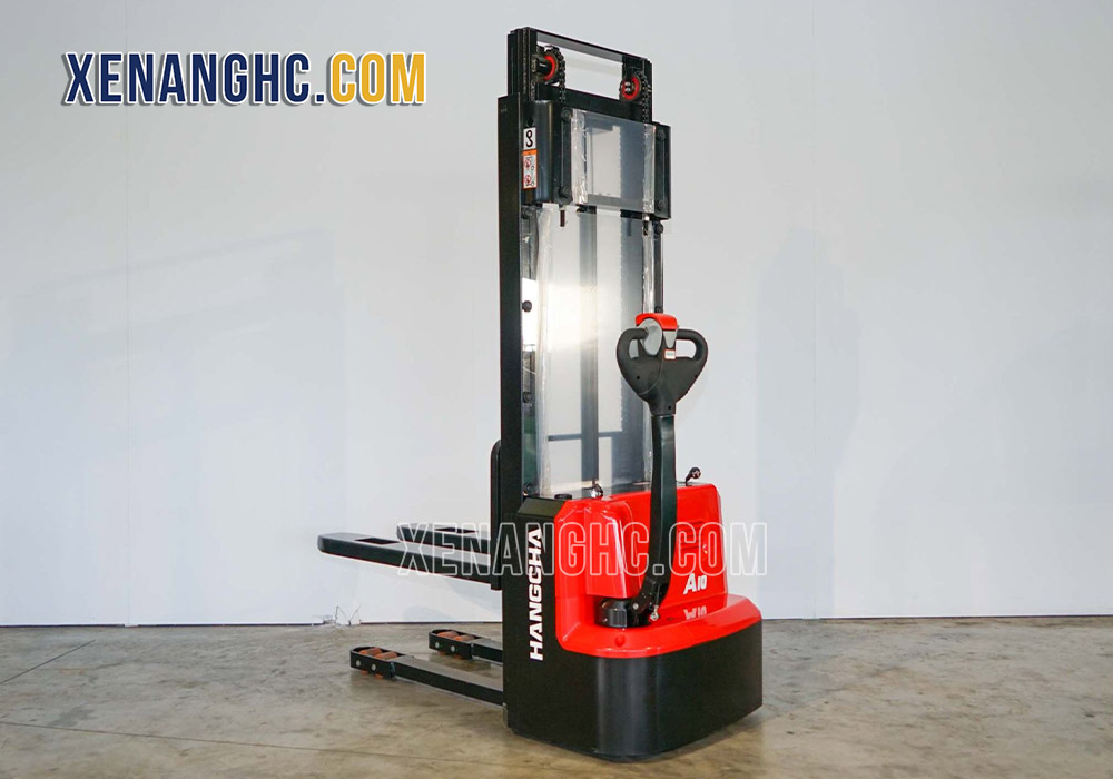 Xe nâng điện tay cao 1 tấn Hangcha bốc xếp chuyên dụng trong kho hẹp