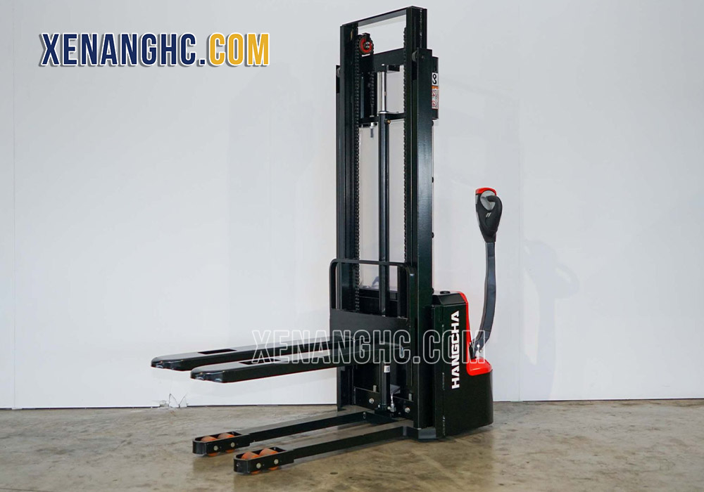 Xe nâng điện tay cao 1 tấn pallet stacker Hangcha chính hãng