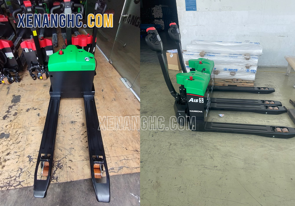 Xe nâng tay điện thấp 1.5 tấn pallet trucks Hangcha