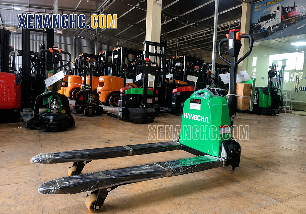 Xe nâng tay thấp 1 tấn pin lithium Hangcha